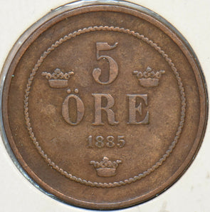 Sweden 1885 5 Ore 194180 combine shipping