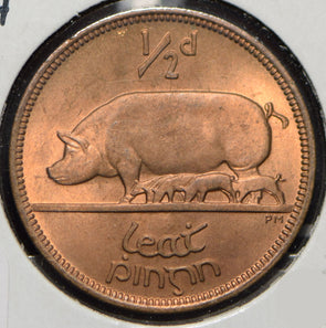 Ireland 1964 1/2 Penny Sow with Piglets animal  191190 combine shipping