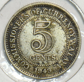 Malaya 1943 5 Cents 153313 combine shipping