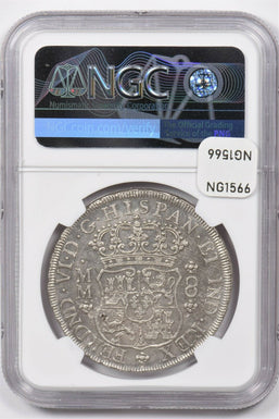 Mexico 1758 MO MM 8 Reales silver NGC UNC Prooflike NG1566 combine shipp