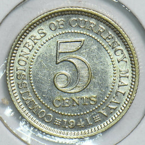 Malaya 1941 5 Cents 0 240870 combine shipping