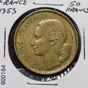 France 1953 50 Francs Rooster animal  900164 combine shipping