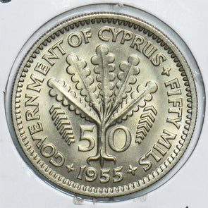 Cyprus 1955 50 Mils 491533 combine shipping