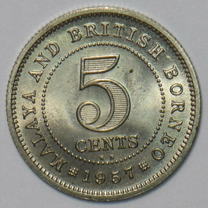 Malaya and British Borneo 1957 5 Cents 296963 combine shipping