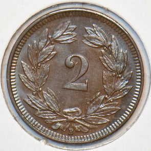 Switzerland 1912 2 Rappen Ch UNC 295597 combine shipping