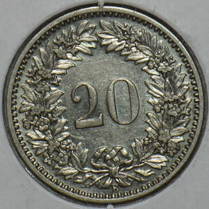 Switzerland 1902 20 Rappen 152235 combine shipping