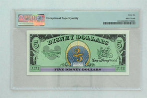 Disney Dollar 1997 $5 PMG Gem UNC 66EPQ DIS48. Goofy. 25th Anniv. of Disney Wor