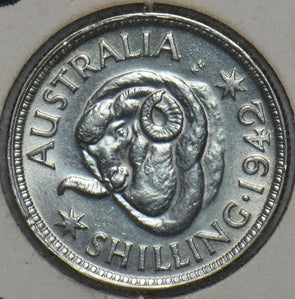 Australia 1942 Shilling Merino ram animal 902622 combine shipping