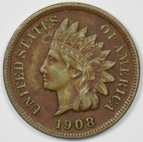 1908-S Indian Head Cent VF-XF Full Bold 