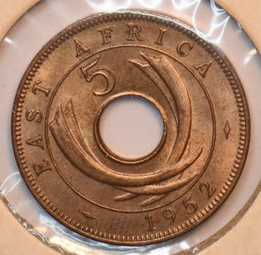 East Africa 1952 Y-33 5 Cents 193505 combine shipping