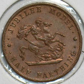 Great Britain 1887 1/2 Farthing Horse animal UNC 491354 combine shipping