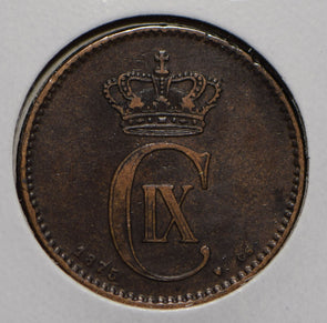 Denmark 1875 2 Ore Dolphin animal  901514 combine shipping