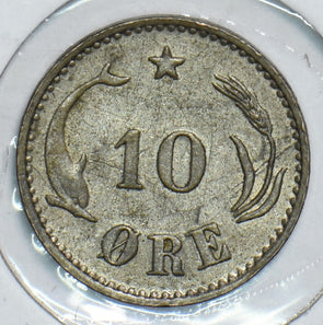 Denmark 1899 10 Ore Porpoise 240952 combine shipping