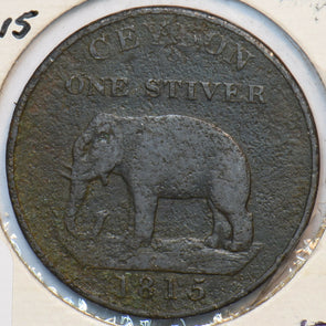 Ceylon 1815 Stiver Elephant animal 296346 combine shipping