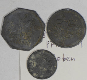 German States 1918 Eisleben 1/10/50 Pfennig usual low quality BU0461 combine shi