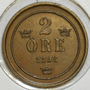 Sweden 1898 2 Ore 297936 combine shipping