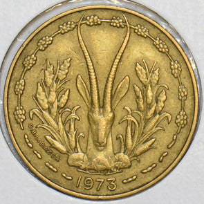 West African States 1973 10 Francs Gazelle animal 903852 combine shipping
