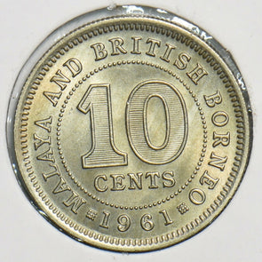 Malaya and British Borneo 1961 H 10 Cents 298376 combine shipping