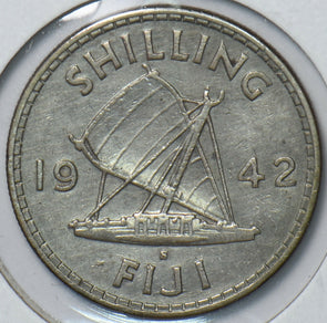 Fiji 1942 S Shilling 150692 combine shipping