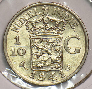Netherlands East Indies 1941 S 1/10 Gulden 199178 combine shipping
