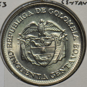 Colombia 1963 50 Centavos Eagle animal 196091 combine shipping