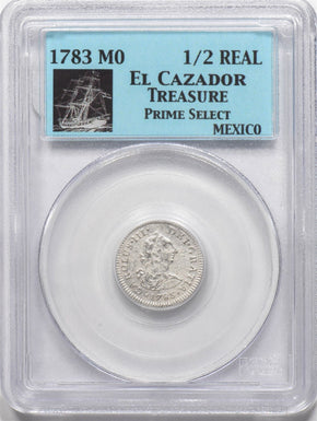 1783 Silver Mexico MO 1/2 Real El Cazador Treasure prime select PCGS PC1662