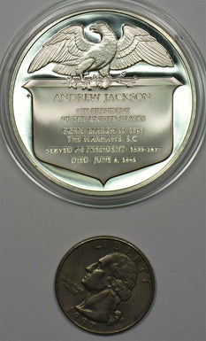 1980 's Medal Proof Andrew Jackson in capsule 1.2oz pure silver Franklin Mint B