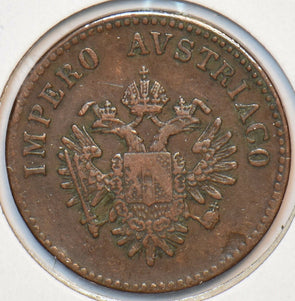 Italy 1852 V 5 Centesimi Eagle animal 150948 combine shipping