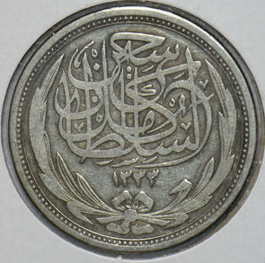 Egypt 1917 AH1333 10 Piastres 292703 combine shipping