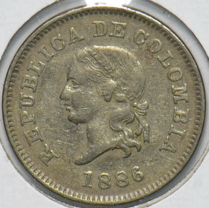 Colombia 1886 5 Centavos 192291 combine shipping