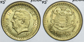 Monaco 1945 2 Francs 241081 combine shipping