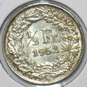 Switzerland 1952 1/2 Franc 151157 combine shipping