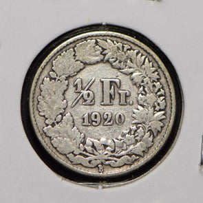 Switzerland 1920 1/2 Franc  900785 combine shipping