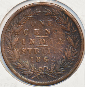 Straits Settlements 1862 Cent India 150940 combine shipping