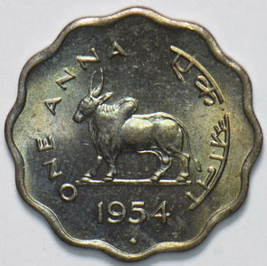 British India 1954 Anna Zebu animal Lion 490221 combine shipping