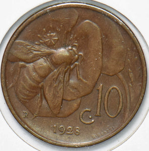 Italy 1928 Vittorio Emanvele III 10 Centesimi Honey Bee animal 192224 combine s