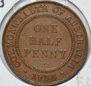 Australia 1933 1/2 Penny Georgivs V 293069 combine shipping