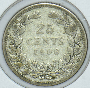 Netherlands 1906 25 Cents 291549 combine shipping