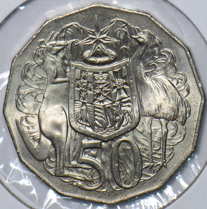 Australia 1971 50 Cents Kangaroo animal Emu 151575 combine shipping
