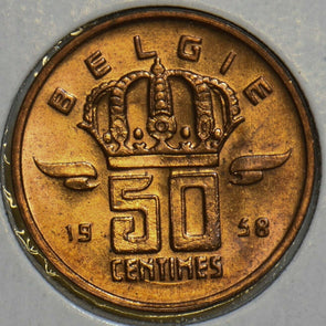 Belgium 1958 50 Centimes 240711 combine shipping