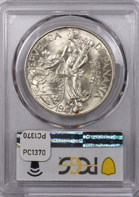 Panama 1947 Balboa PCGS MS 64 PC1370 combine shipping