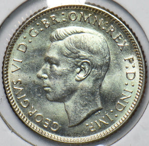 Australia 1943 D 6 Pence Kangaroo animal Emu 192754 combine shipping