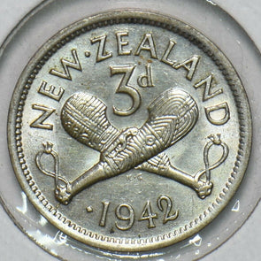New Zealand 1942 3 Pence N0224 combine shipping