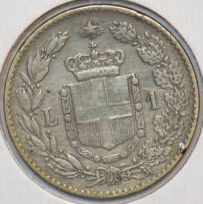 Italy 1887 Lira 150878 combine shipping