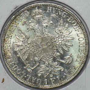 Austria 1860 Florin Eagle 490890 combine shipping
