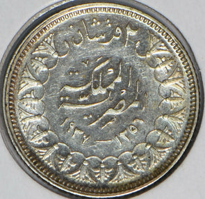 Egypt 1937 AH 1356 2 Piastres 296597 combine shipping