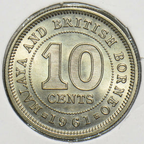 Malaya and British Borneo 1961 10 Cents 298358 combine shipping