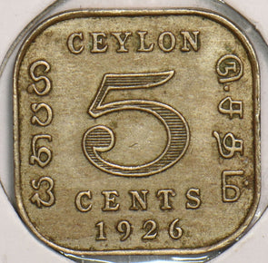 Ceylon 1926 5 Cents 199037 combine shipping