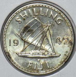 Fiji 1942 Shilling 194607 combine shipping