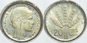 Uruguay 1942 20 Centesimos Choice BU 198502 combine shipping